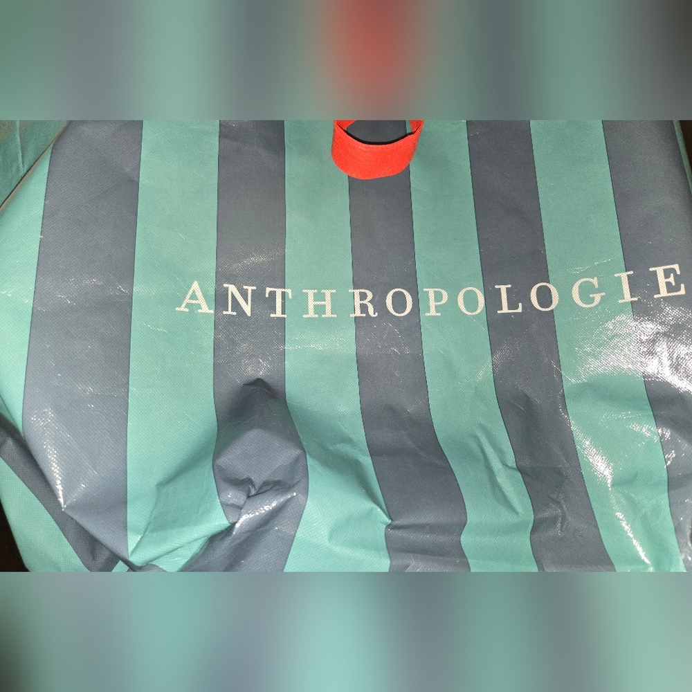 Anthropologie Green and Red Striped Tote, Christmas 2025 Edition